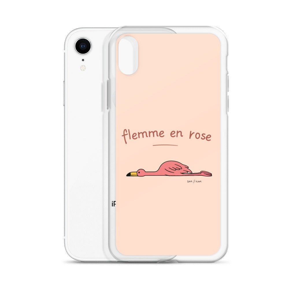 Clear Case for iPhone® "Flemme en rose" - Sam Flam