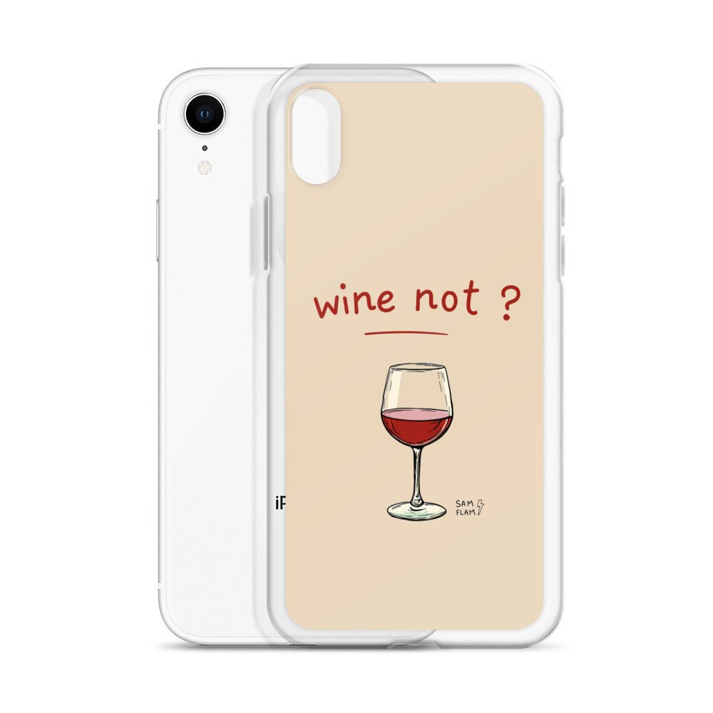 Clear Case for iPhone® "Wine not" - Sam Flam