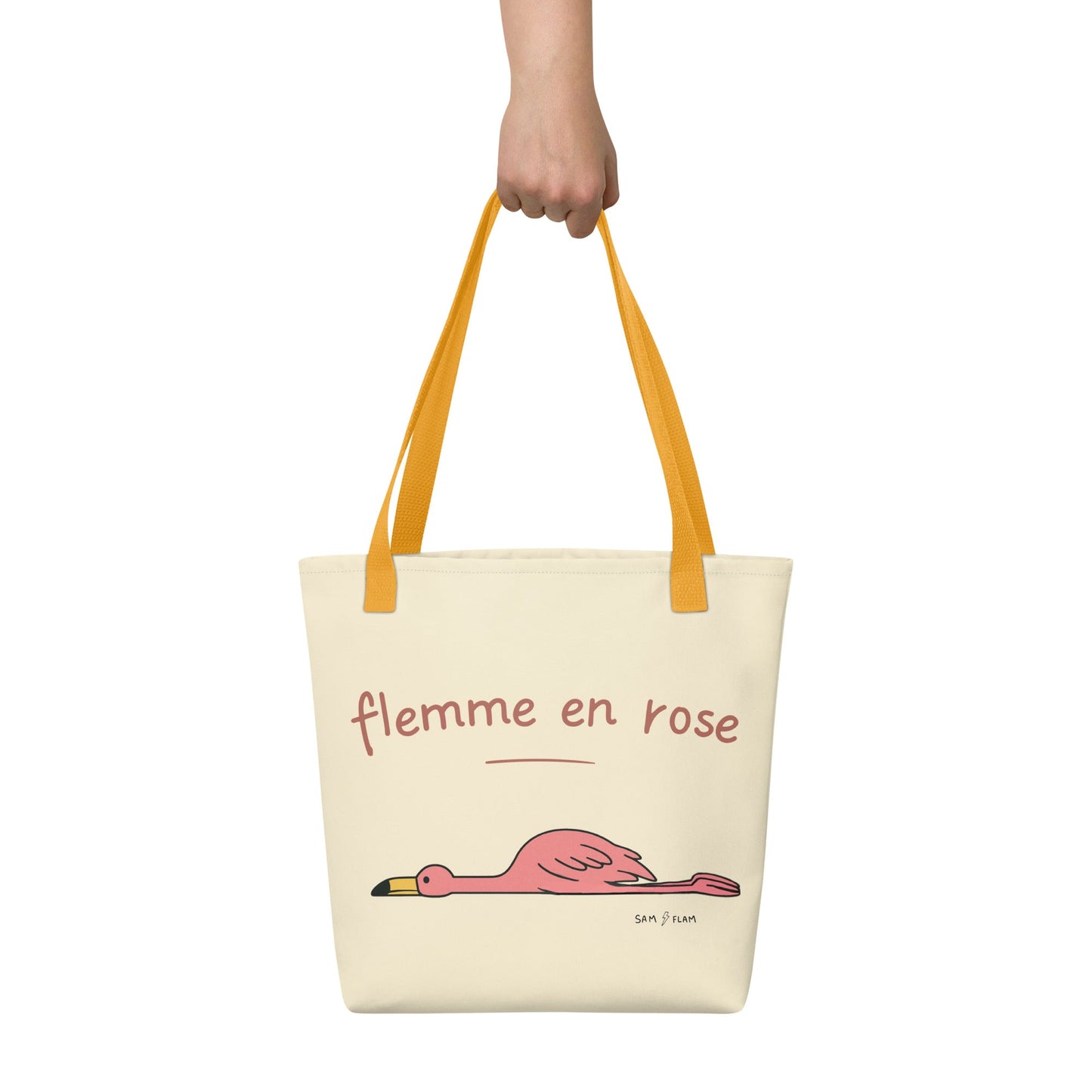 Tote bag "Flemme en rose" - Sam Flam