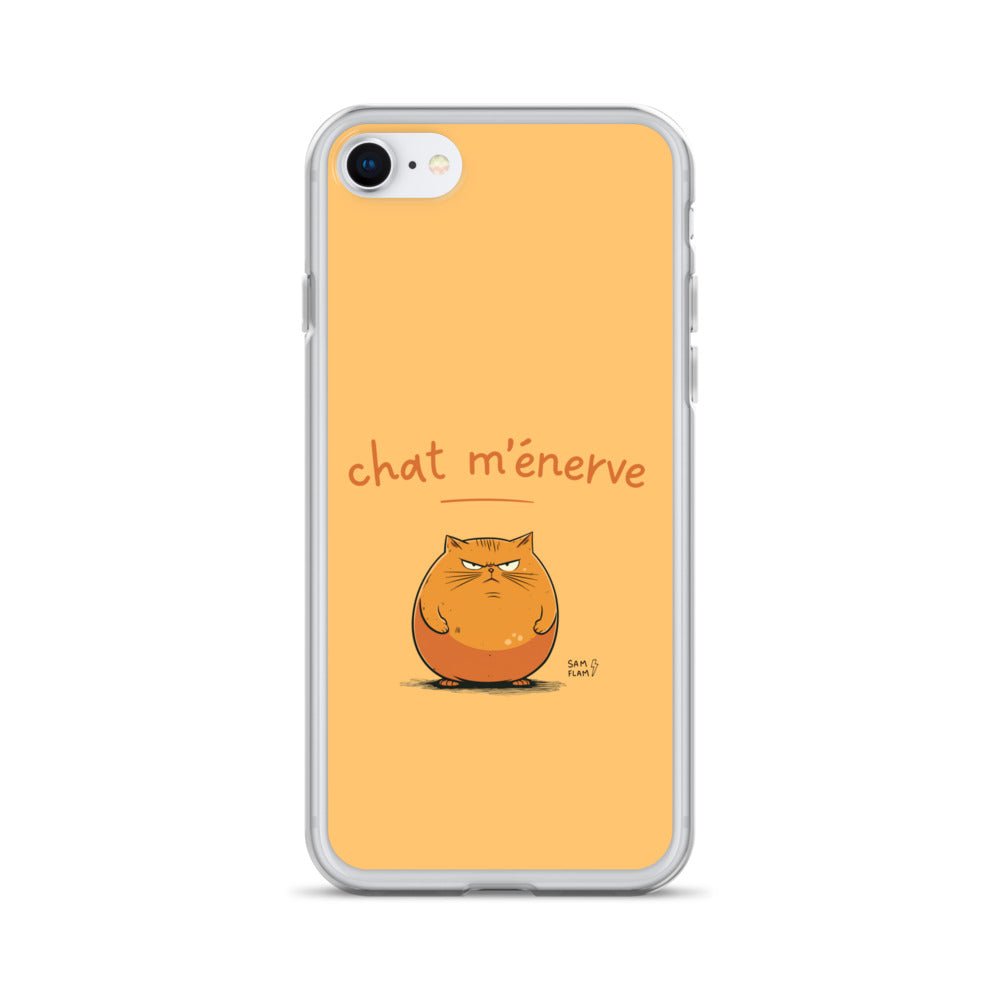 Clear Case for iPhone® "Chat m'énerve" - Sam Flam
