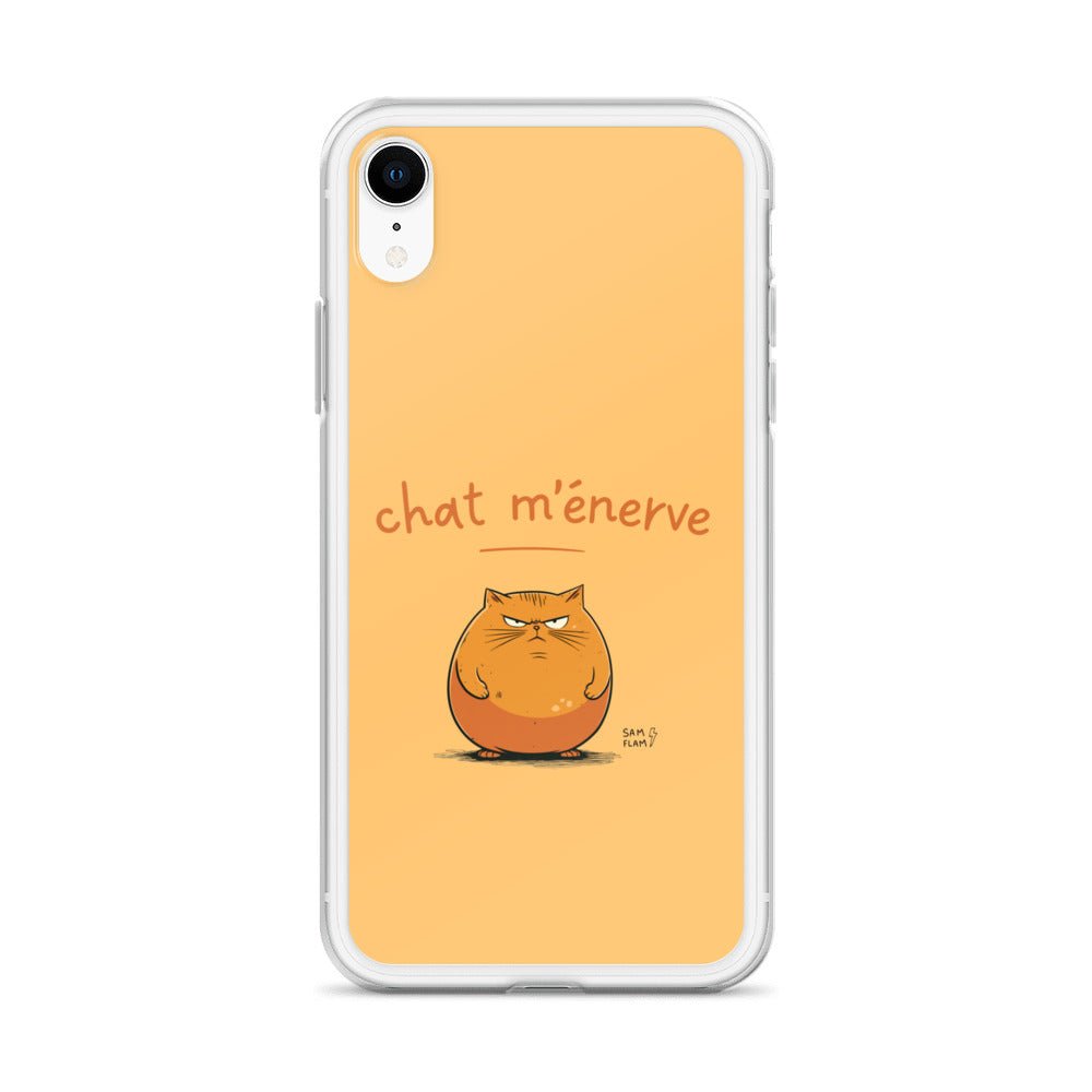 Clear Case for iPhone® "Chat m'énerve" - Sam Flam