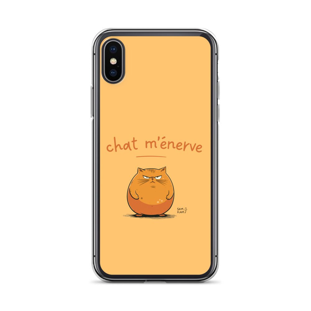 Clear Case for iPhone® "Chat m'énerve" - Sam Flam