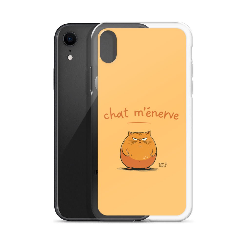 Clear Case for iPhone® "Chat m'énerve" - Sam Flam