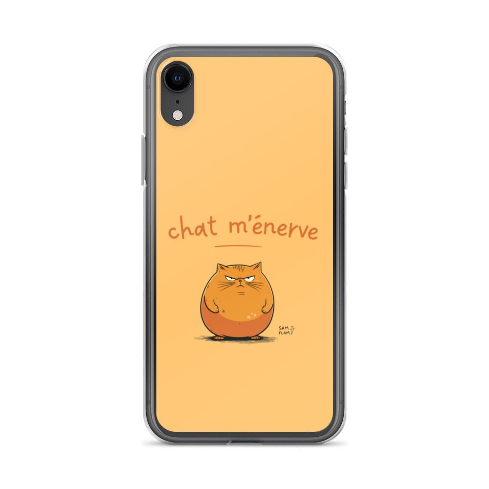 Clear Case for iPhone® "Chat m'énerve" - Sam Flam