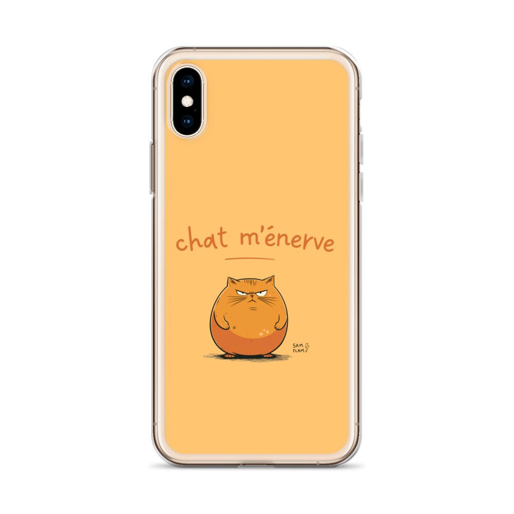 Clear Case for iPhone® "Chat m'énerve" - Sam Flam