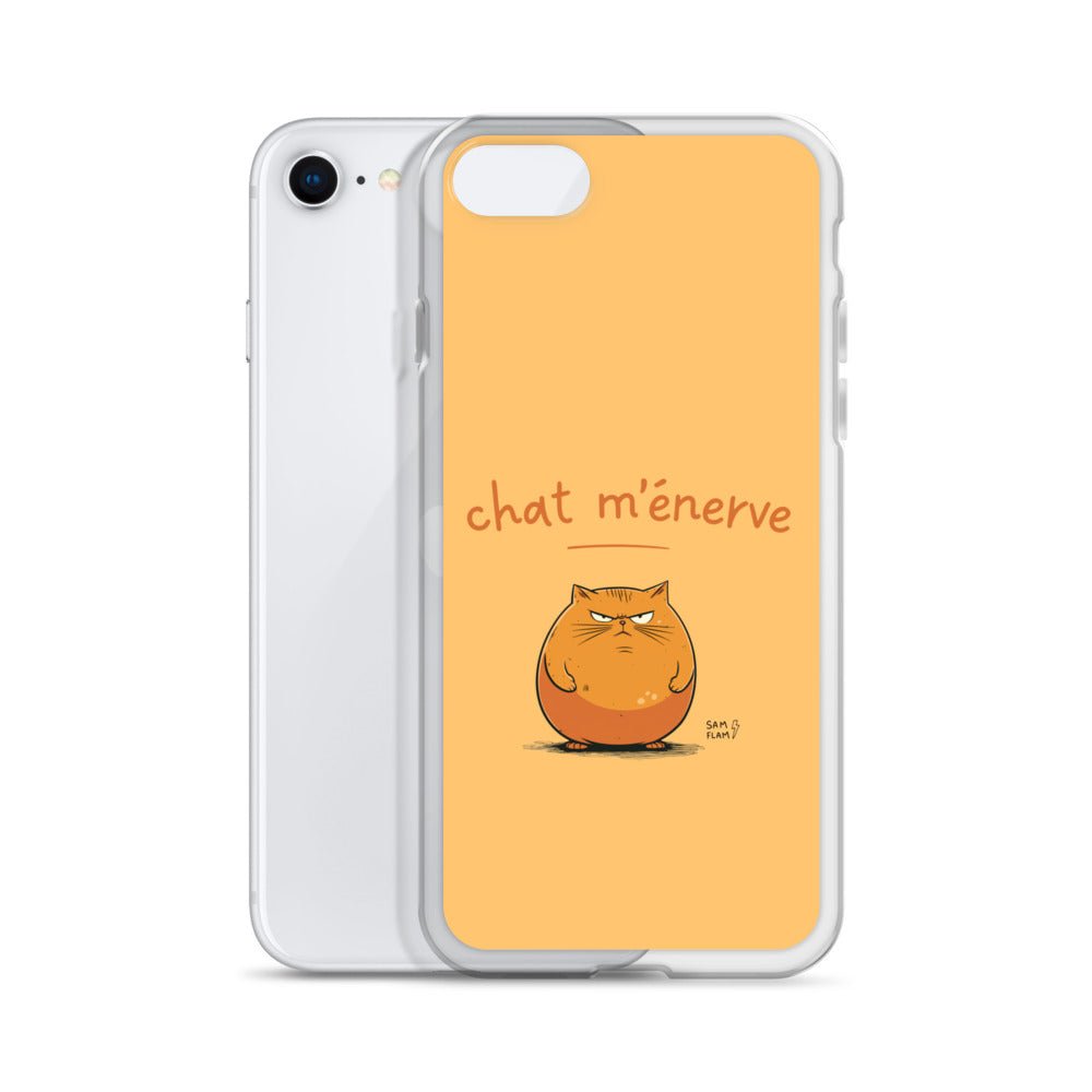 Clear Case for iPhone® "Chat m'énerve" - Sam Flam