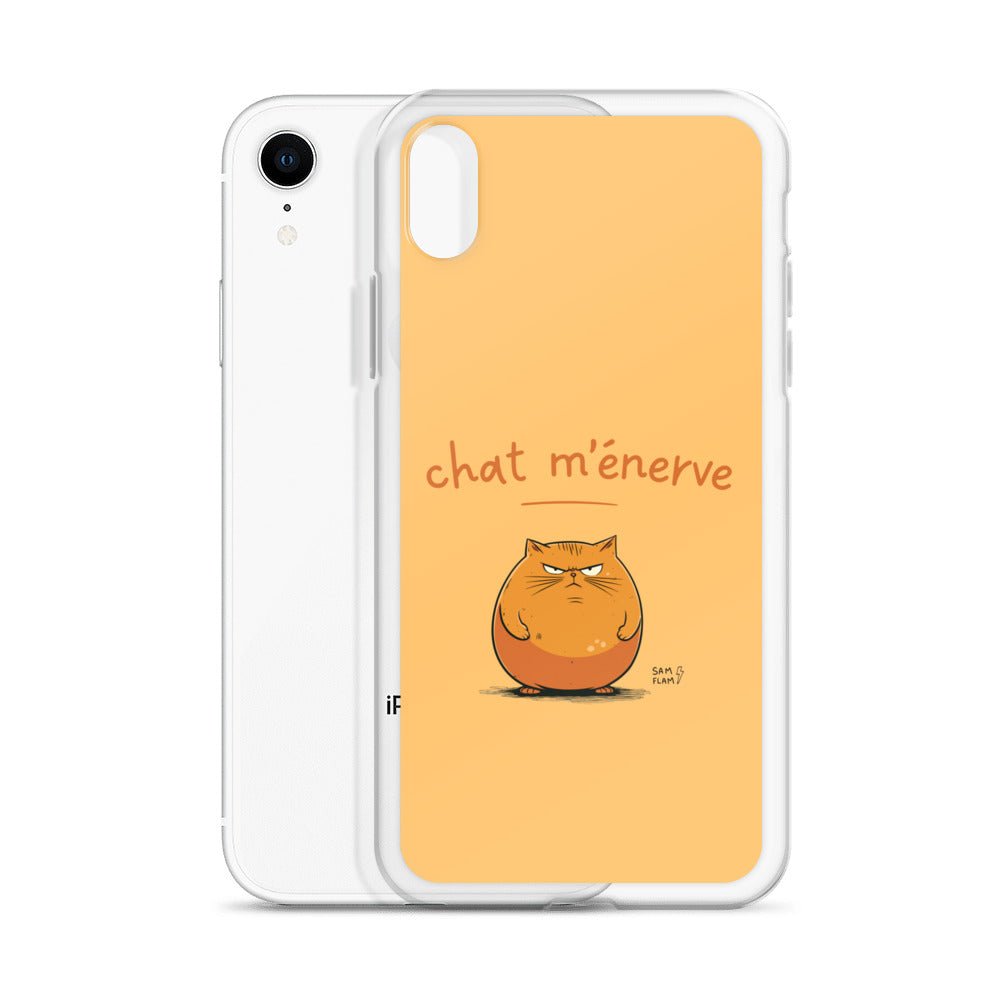 Clear Case for iPhone® "Chat m'énerve" - Sam Flam