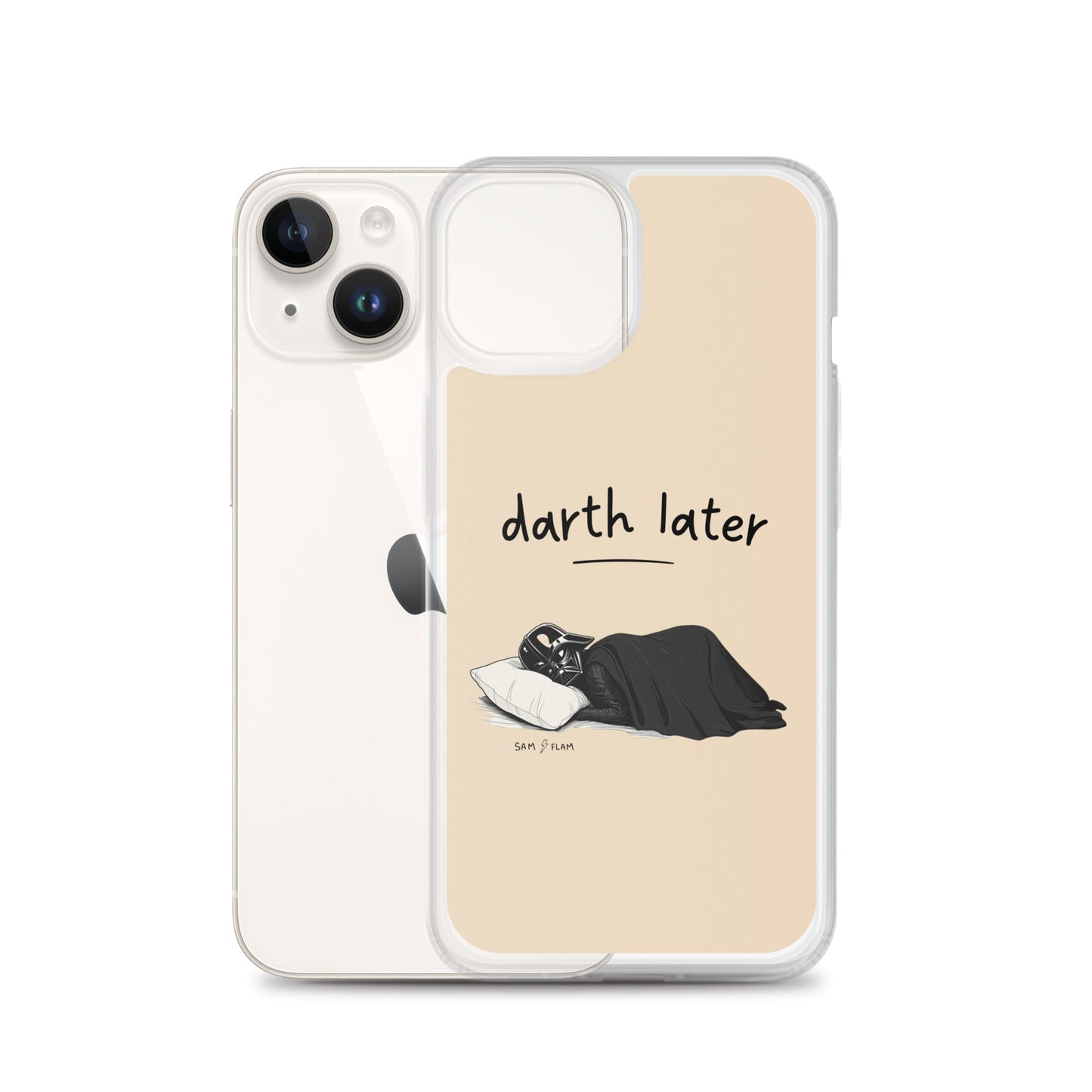 Clear Case for iPhone® "Darth later" - Sam Flam