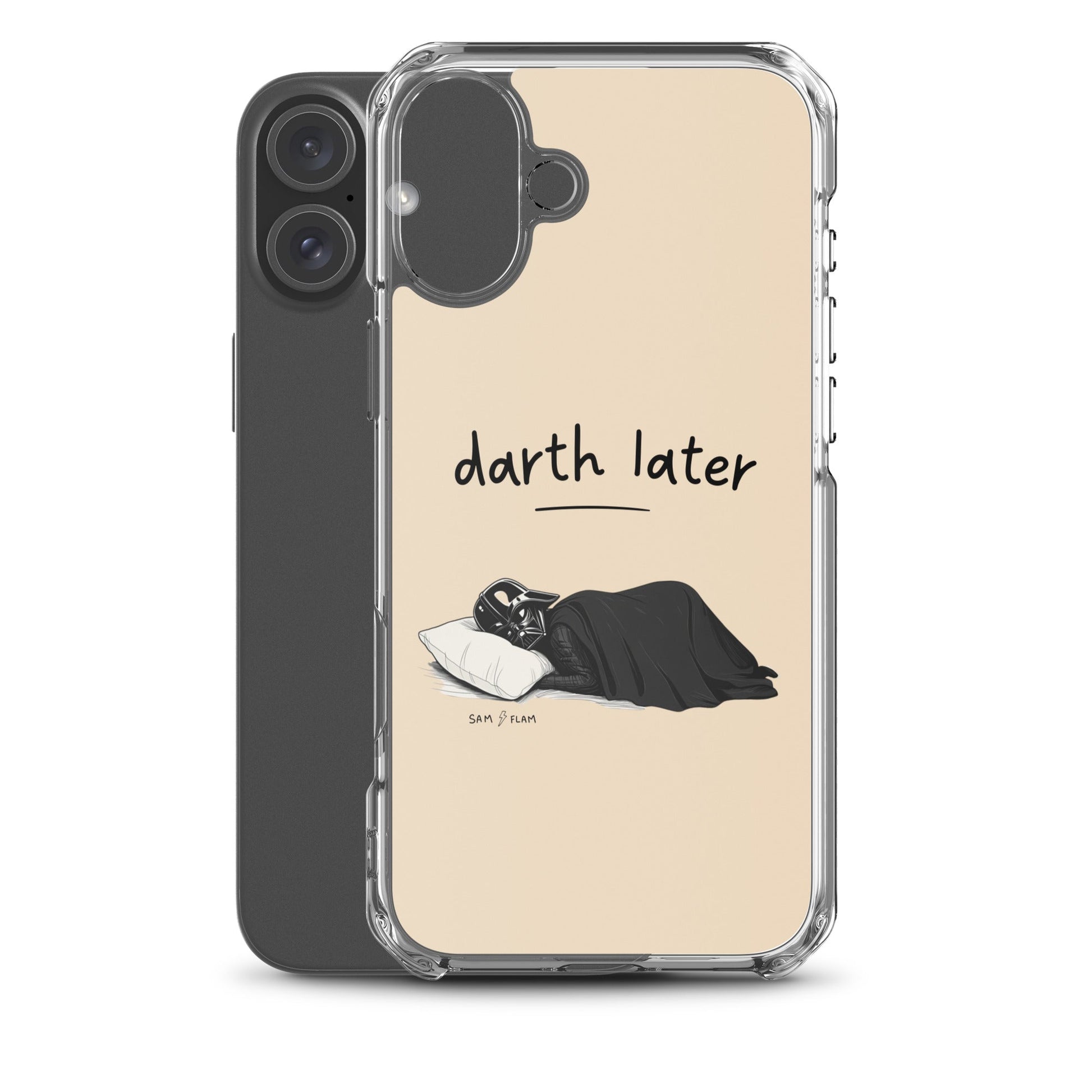 Clear Case for iPhone® "Darth later" - Sam Flam