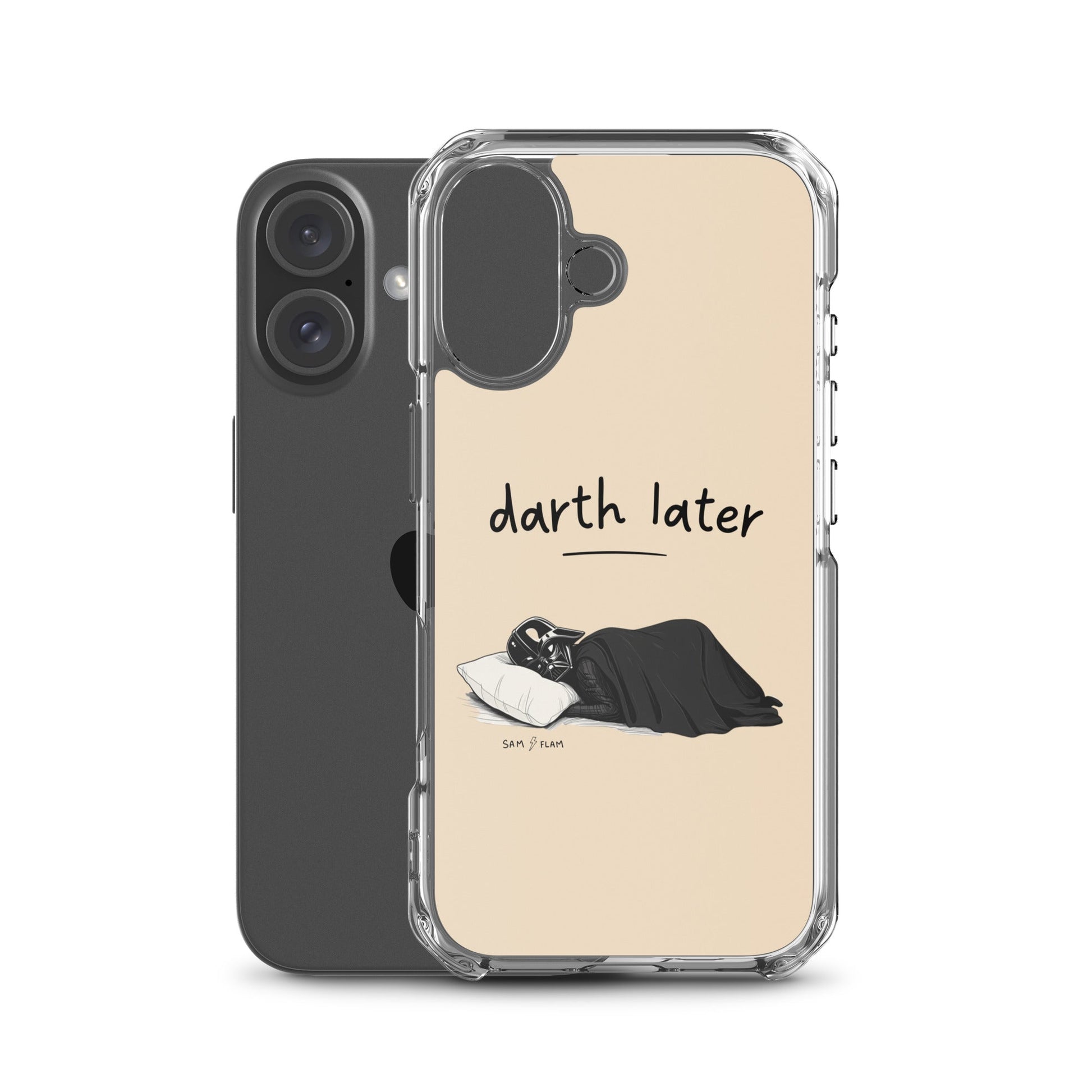 Clear Case for iPhone® "Darth later" - Sam Flam