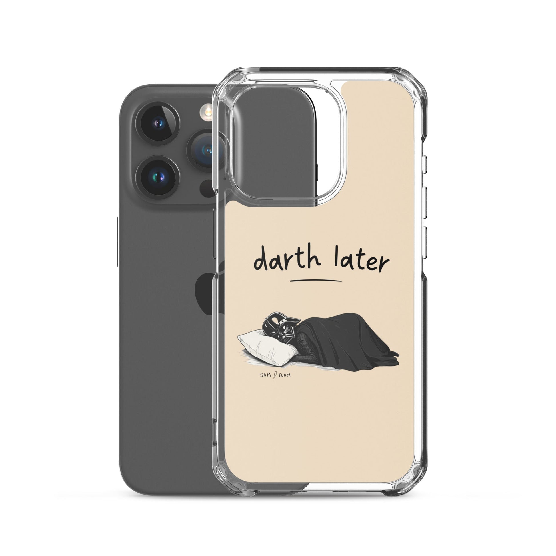 Clear Case for iPhone® "Darth later" - Sam Flam