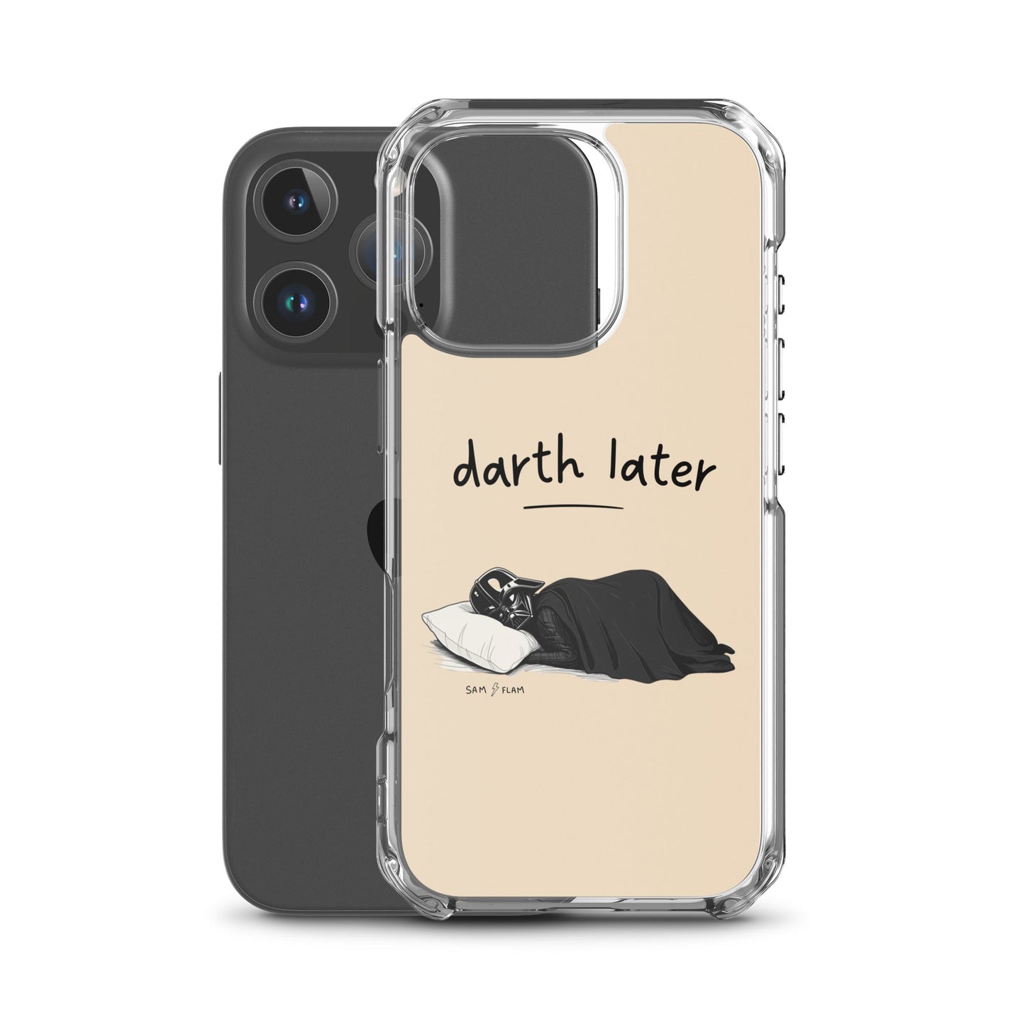 Clear Case for iPhone® "Darth later" - Sam Flam