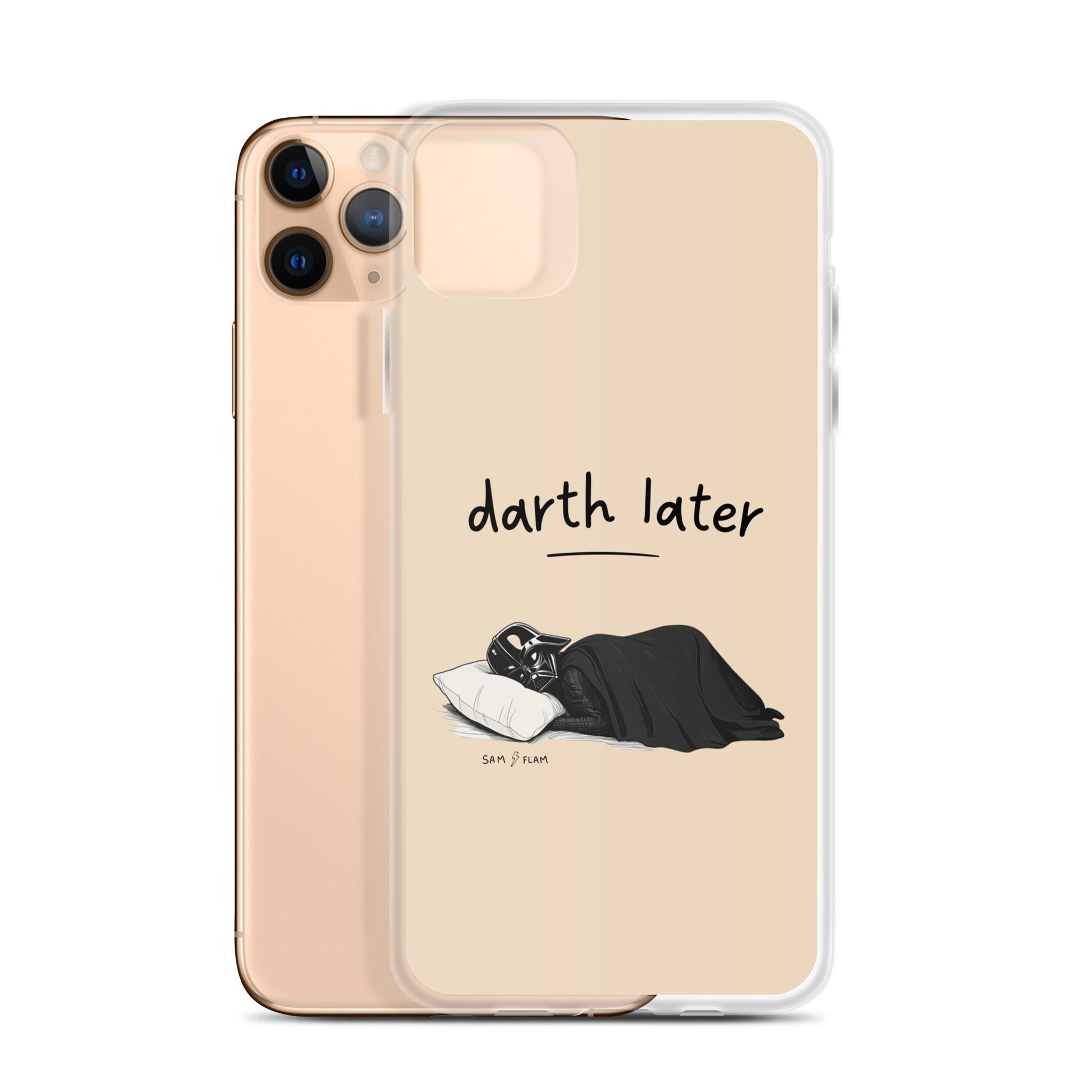 Clear Case for iPhone® "Darth later" - Sam Flam