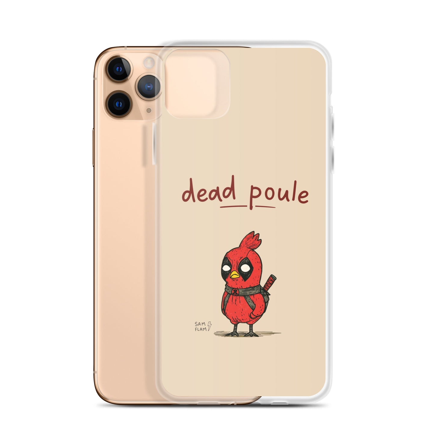 Clear Case for iPhone® "Dead poule" - Sam Flam