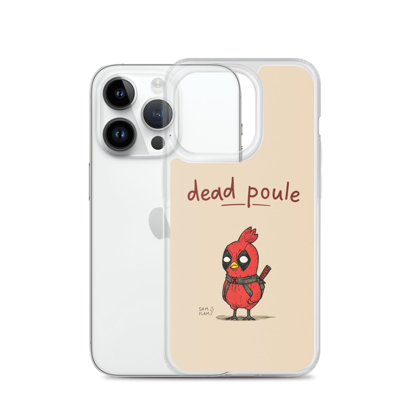 Clear Case for iPhone® "Dead poule" - Sam Flam
