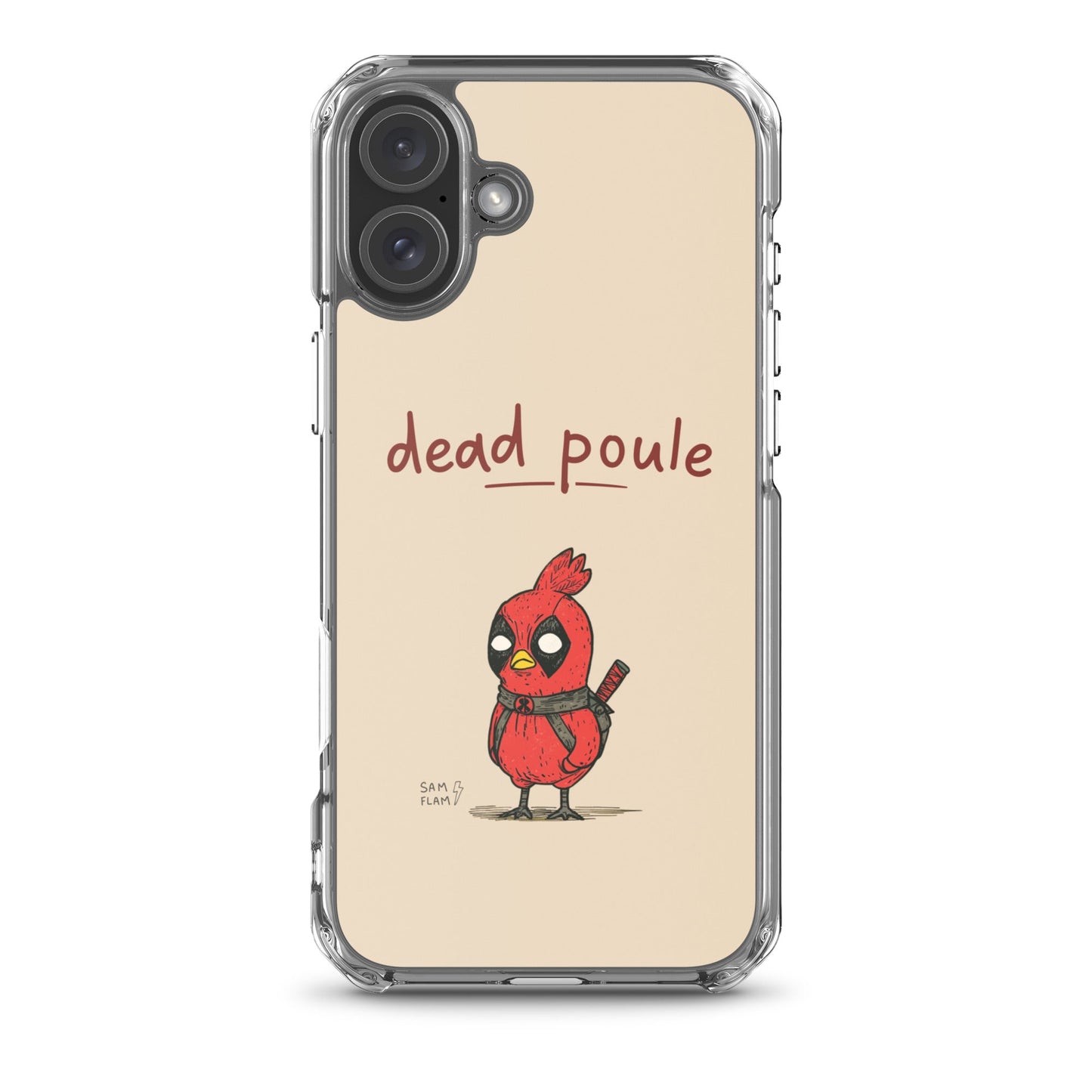 Clear Case for iPhone® "Dead poule" - Sam Flam