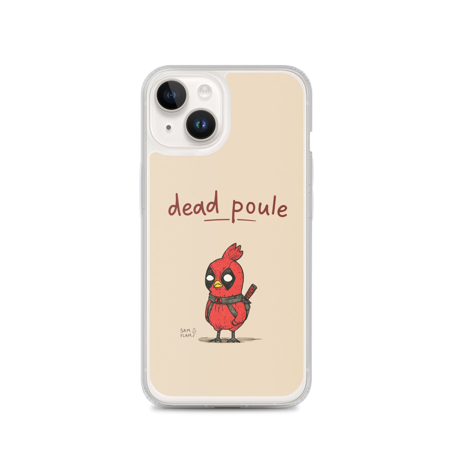 Clear Case for iPhone® "Dead poule" - Sam Flam
