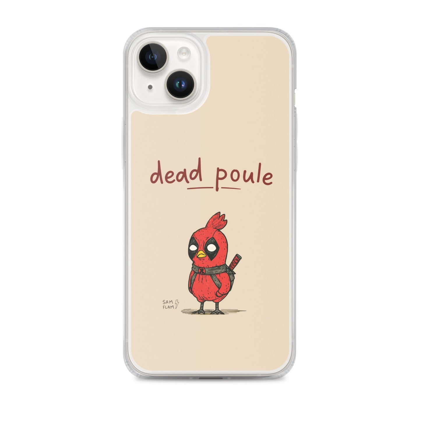 Clear Case for iPhone® "Dead poule" - Sam Flam