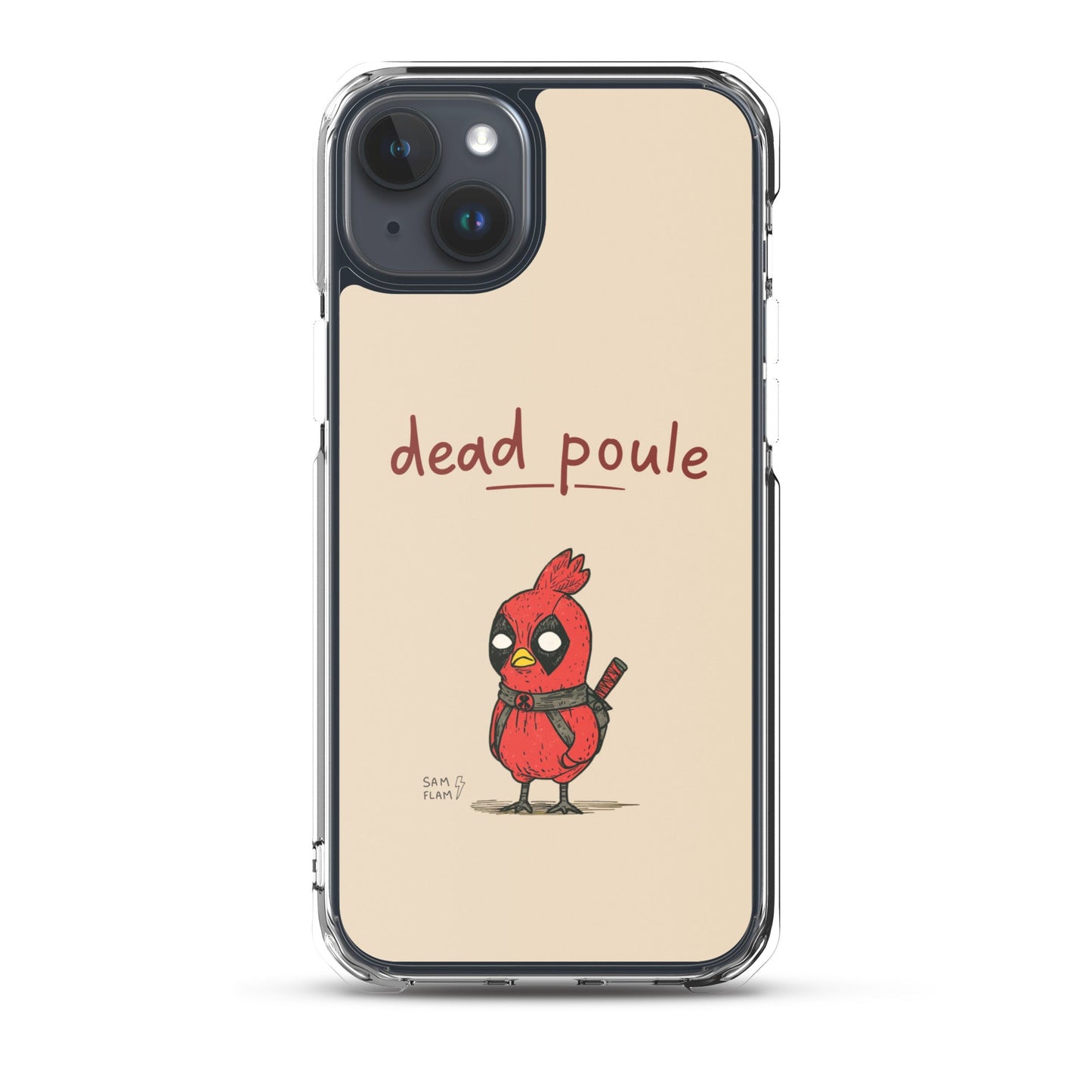 Clear Case for iPhone® "Dead poule" - Sam Flam