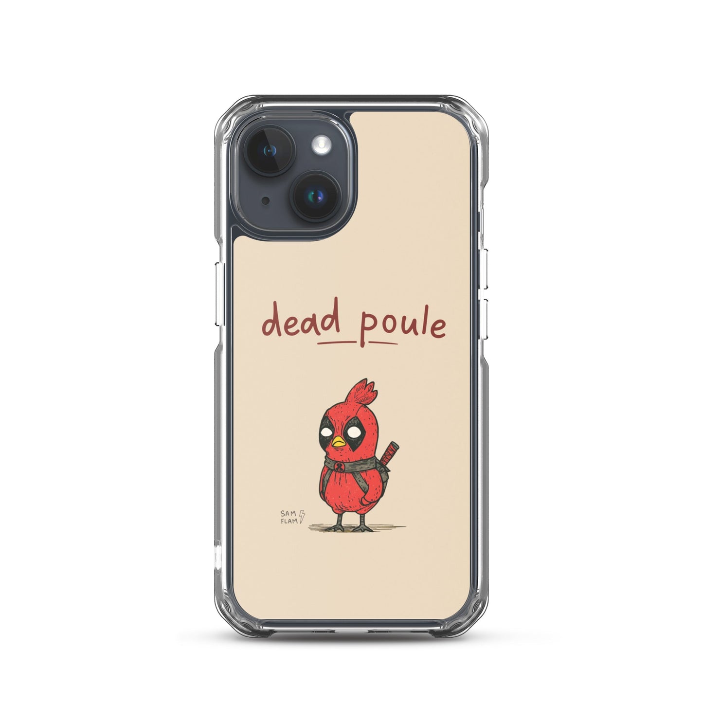 Clear Case for iPhone® "Dead poule" - Sam Flam