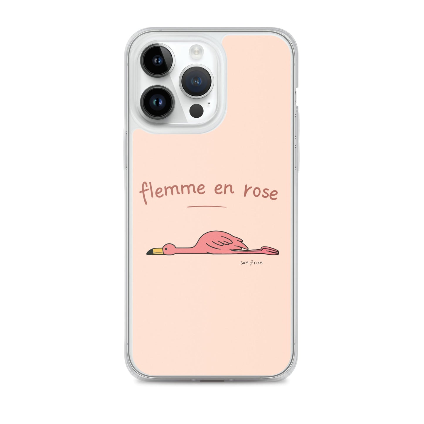 Clear Case for iPhone® "Flemme en rose" - Sam Flam