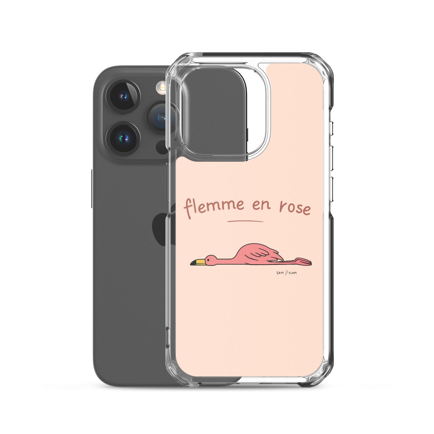 Clear Case for iPhone® "Flemme en rose" - Sam Flam