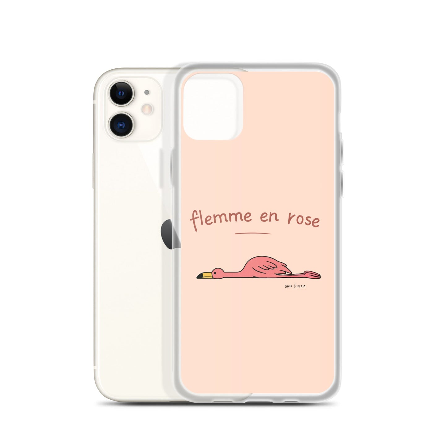 Clear Case for iPhone® "Flemme en rose" - Sam Flam