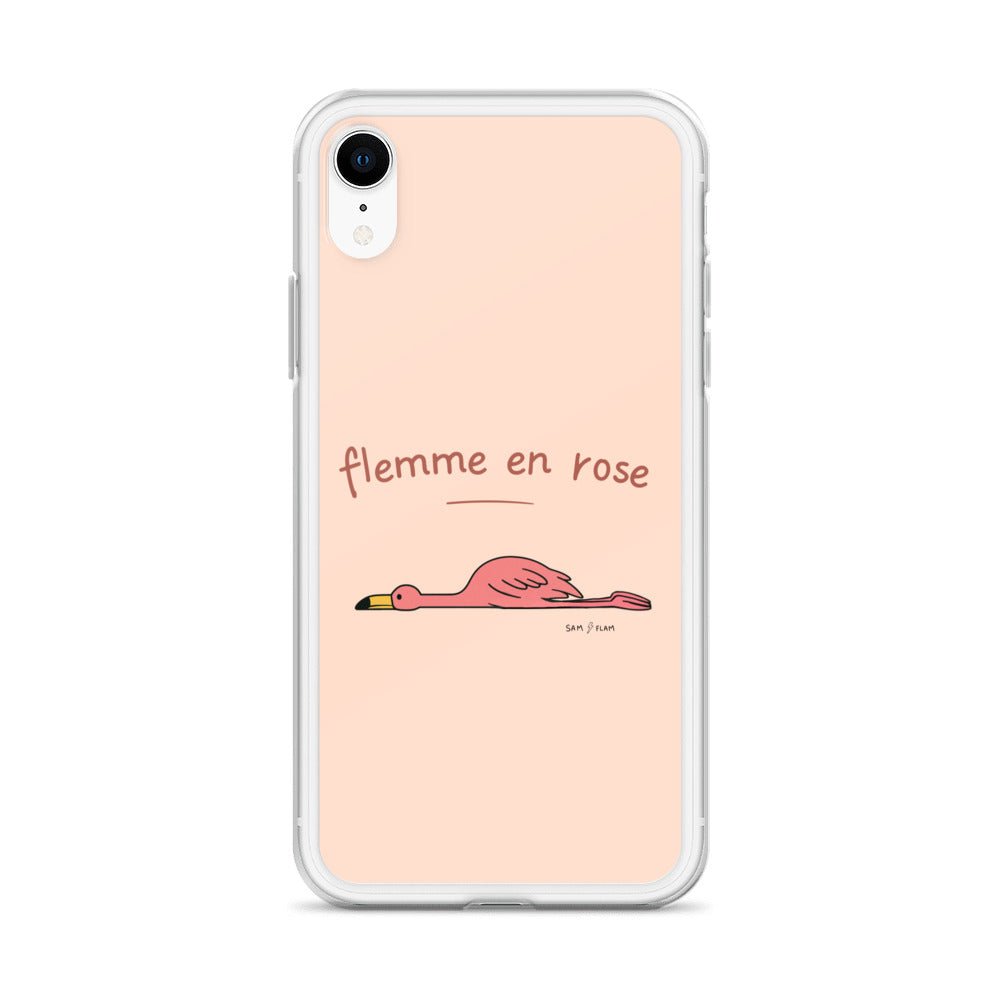 Clear Case for iPhone® "Flemme en rose" - Sam Flam