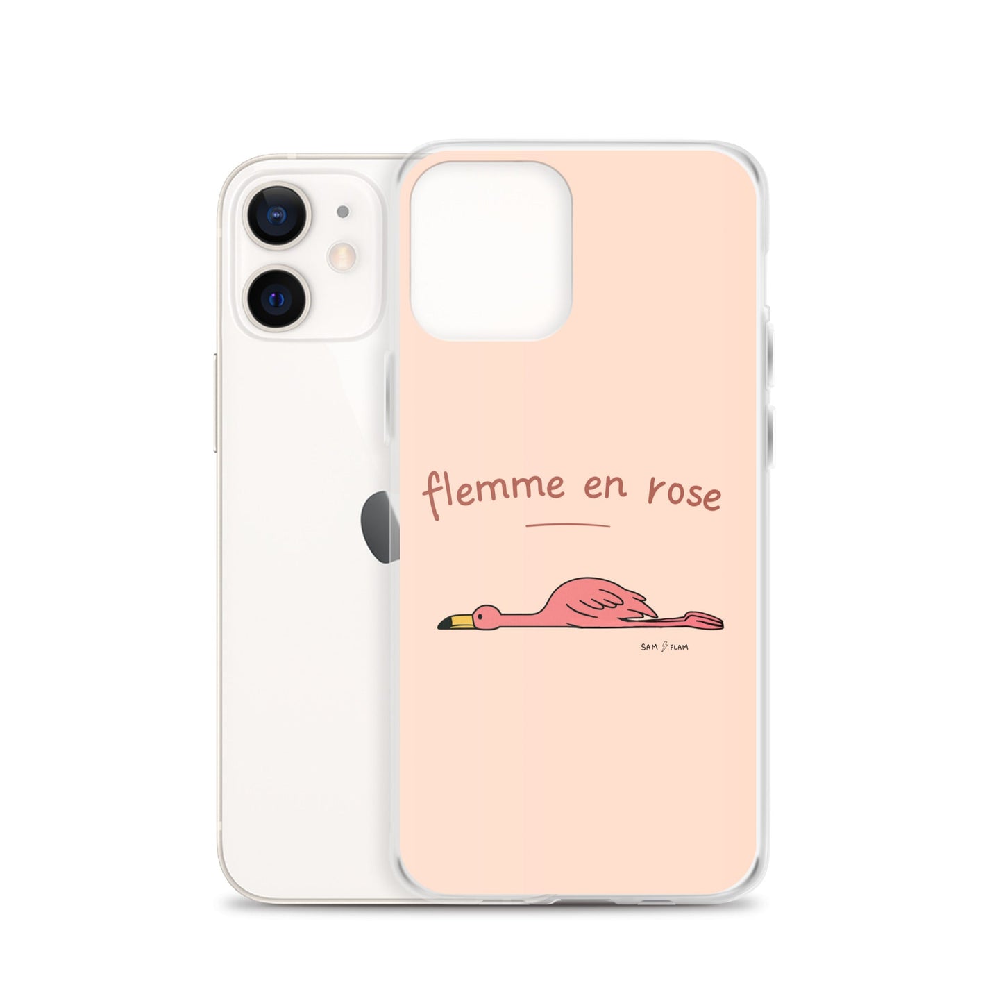 Clear Case for iPhone® "Flemme en rose" - Sam Flam