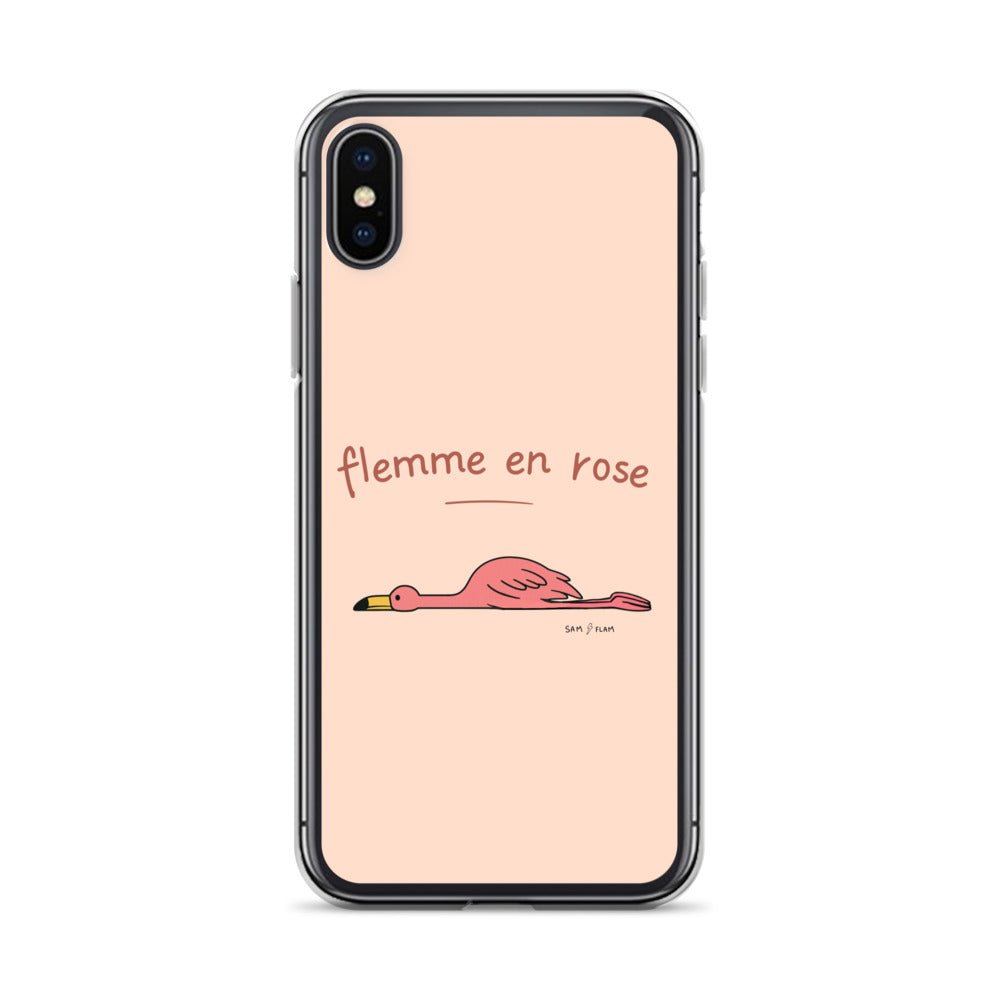 Clear Case for iPhone® "Flemme en rose" - Sam Flam