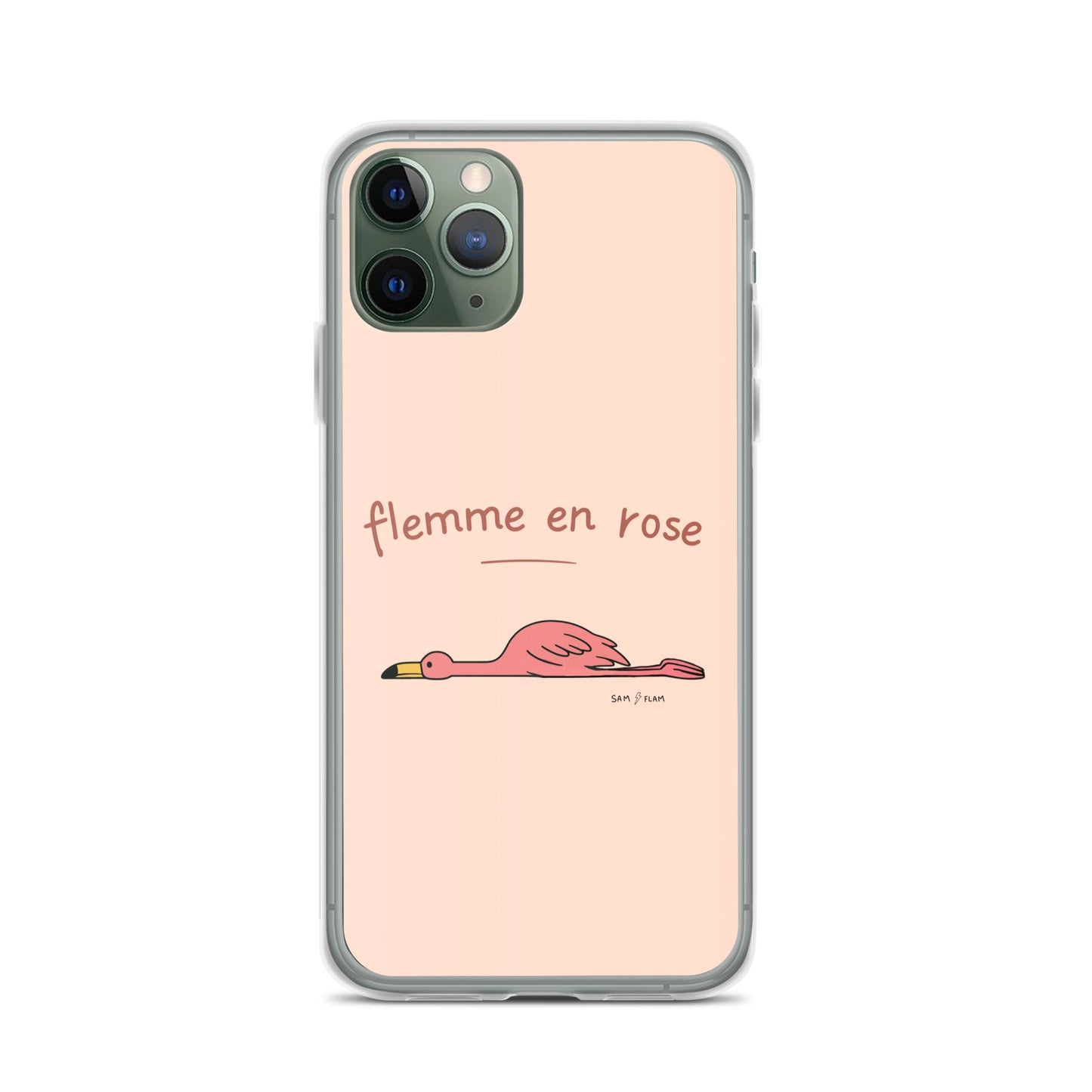 Clear Case for iPhone® "Flemme en rose" - Sam Flam