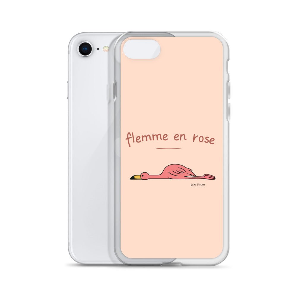 Clear Case for iPhone® "Flemme en rose" - Sam Flam