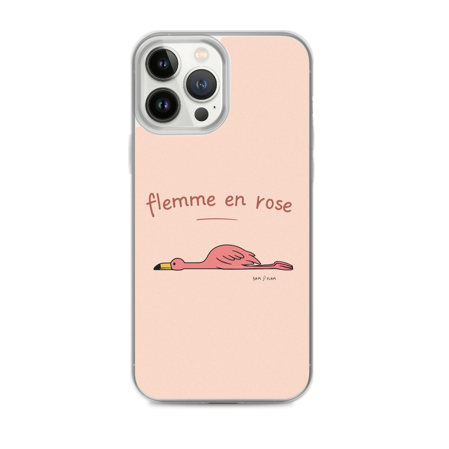 Clear Case for iPhone® "Flemme en rose" - Sam Flam