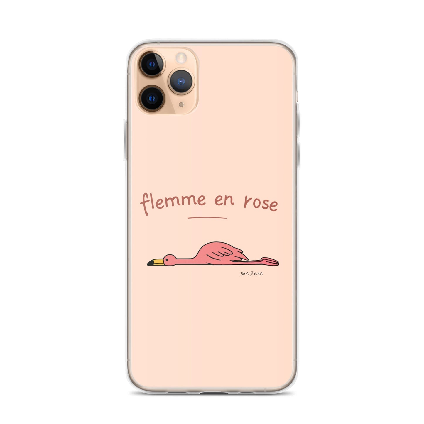 Clear Case for iPhone® "Flemme en rose" - Sam Flam