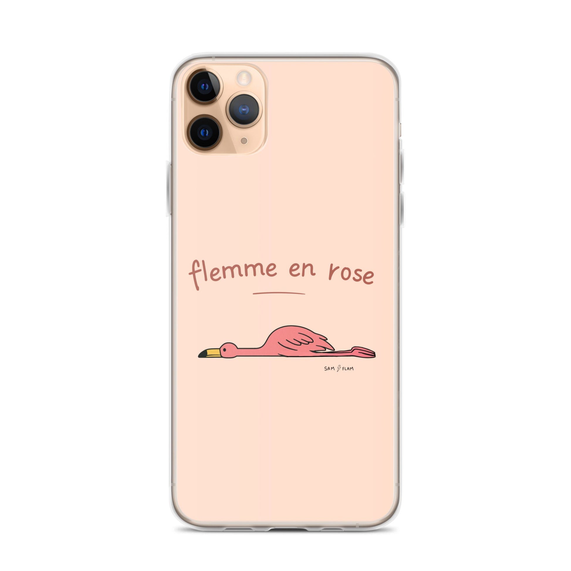 Clear Case for iPhone® "Flemme en rose" - Sam Flam
