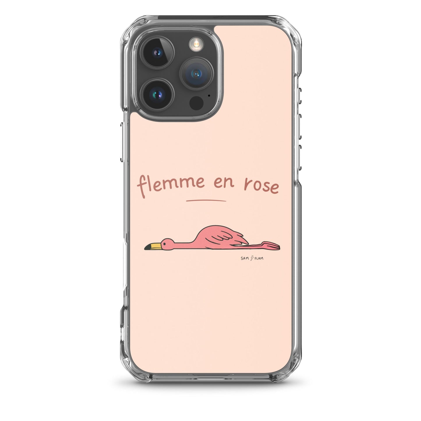 Clear Case for iPhone® "Flemme en rose" - Sam Flam