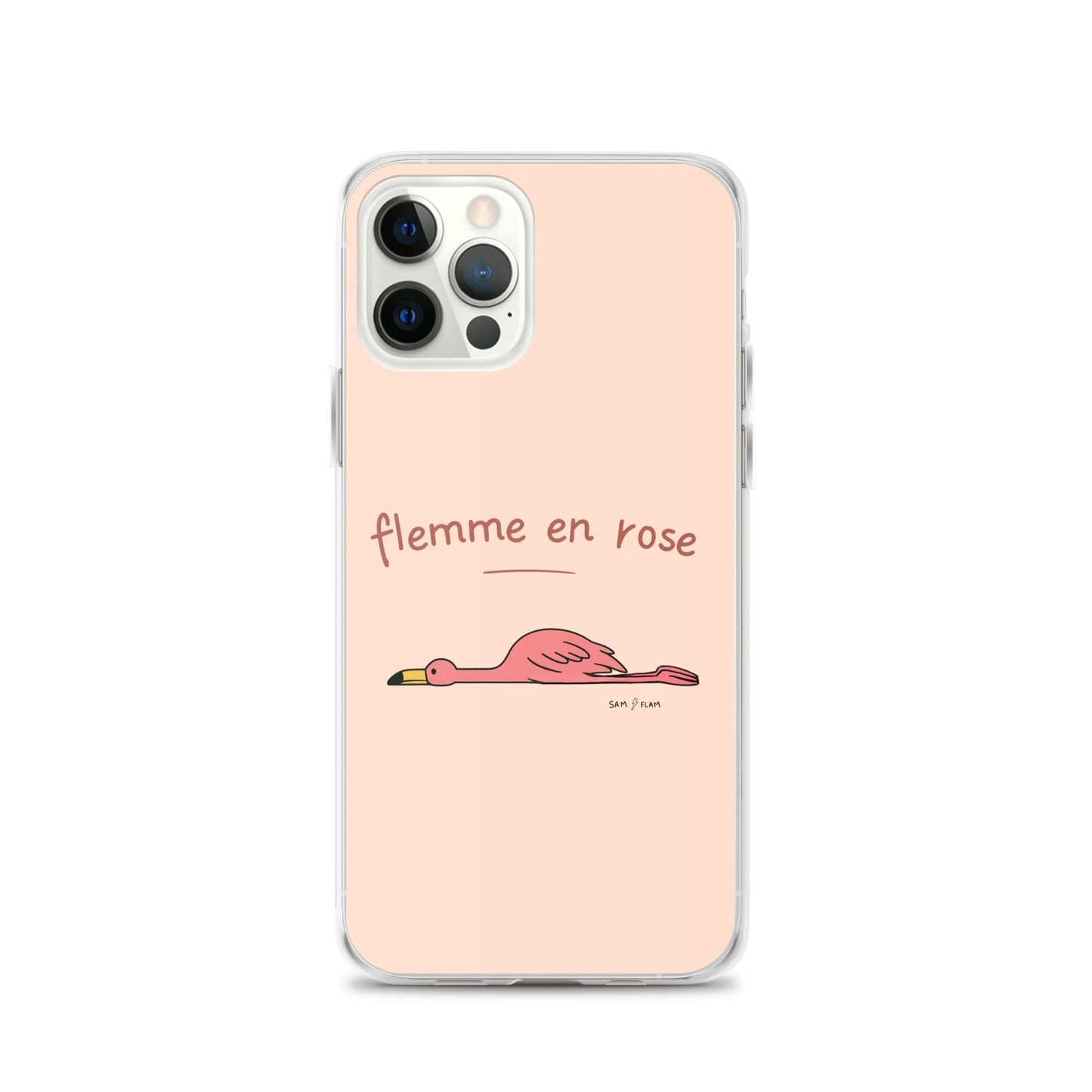 Clear Case for iPhone® "Flemme en rose" - Sam Flam