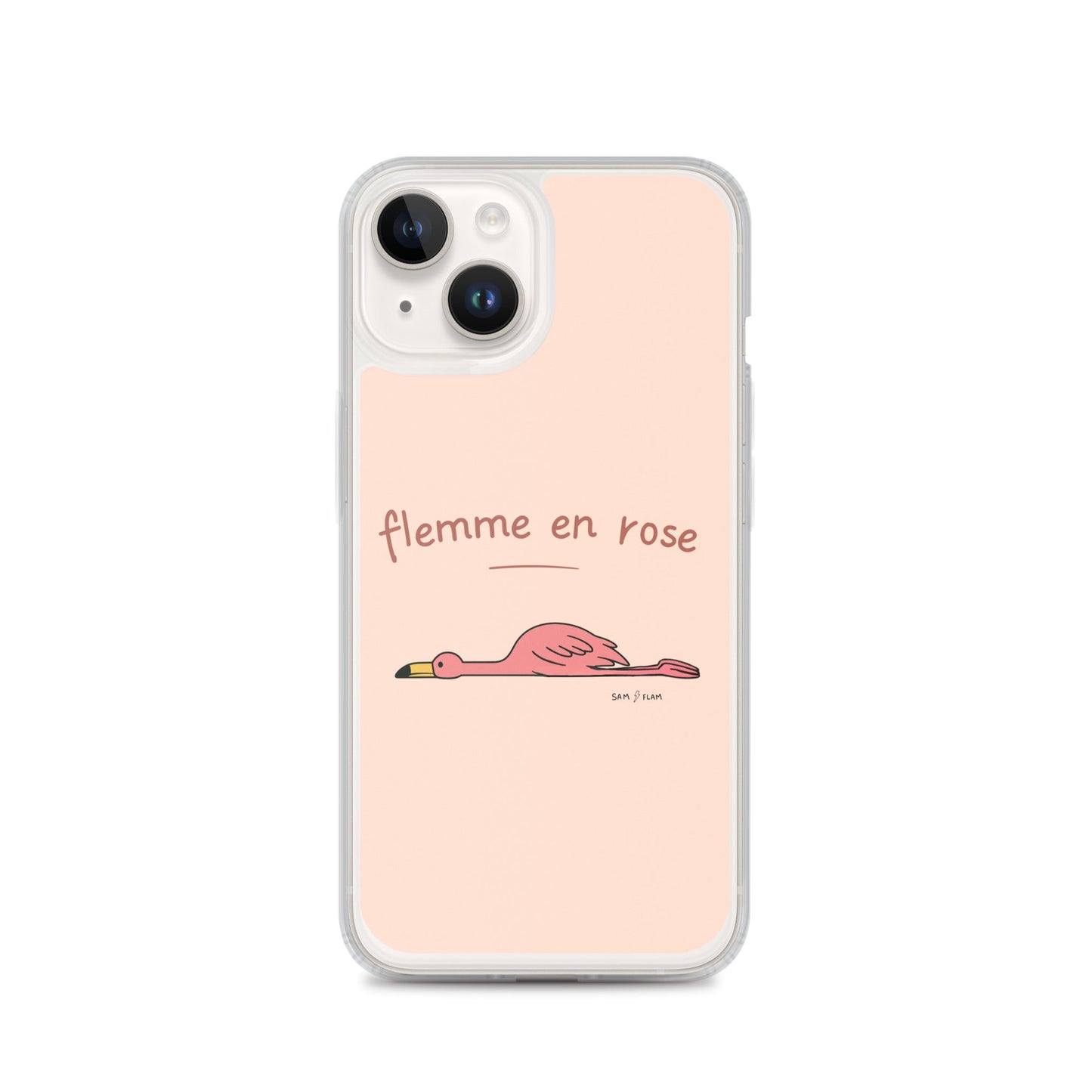 Clear Case for iPhone® "Flemme en rose" - Sam Flam