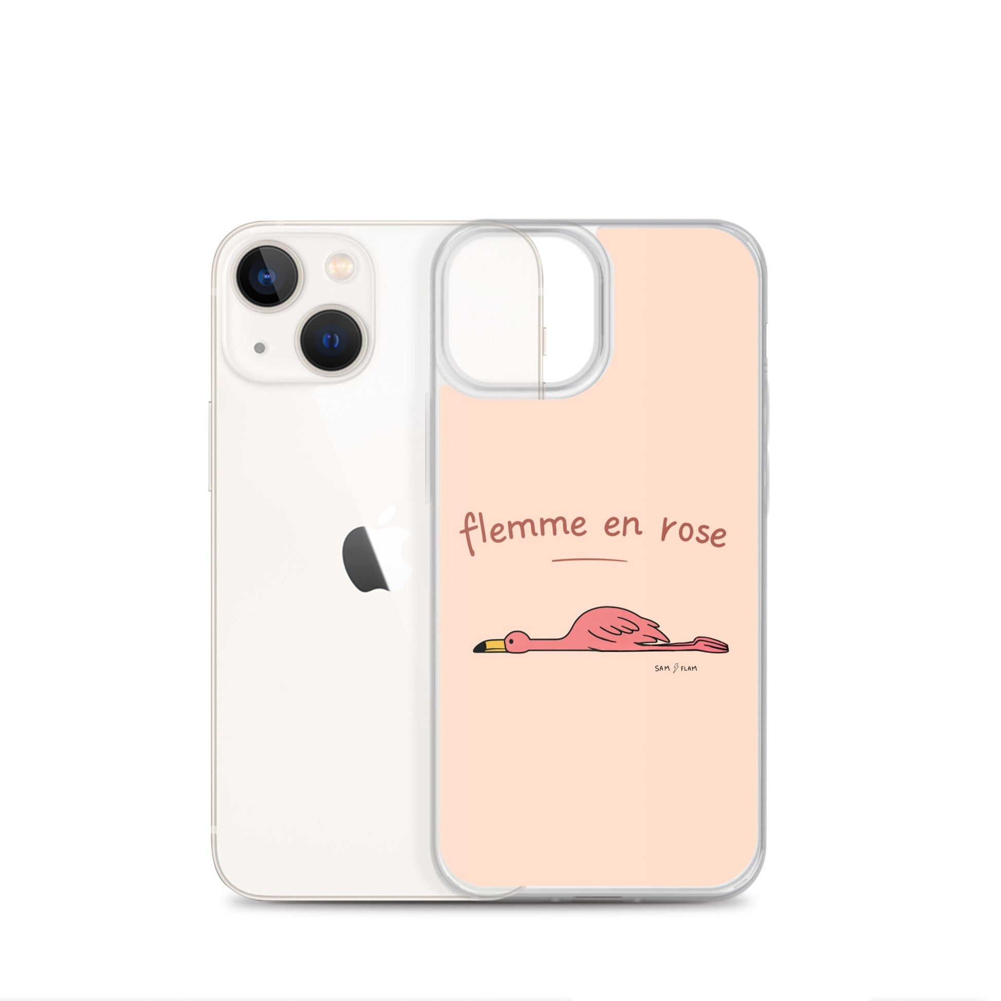 Clear Case for iPhone® "Flemme en rose" - Sam Flam