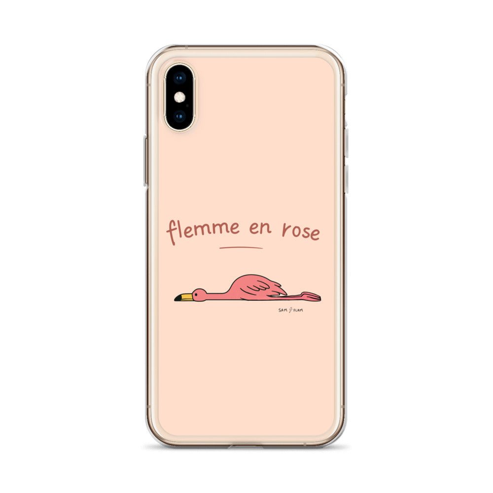 Clear Case for iPhone® "Flemme en rose" - Sam Flam