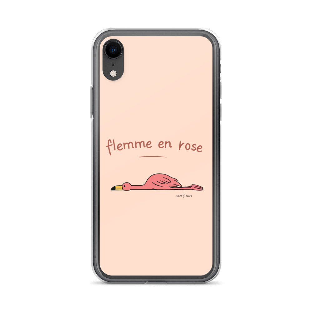 Clear Case for iPhone® "Flemme en rose" - Sam Flam