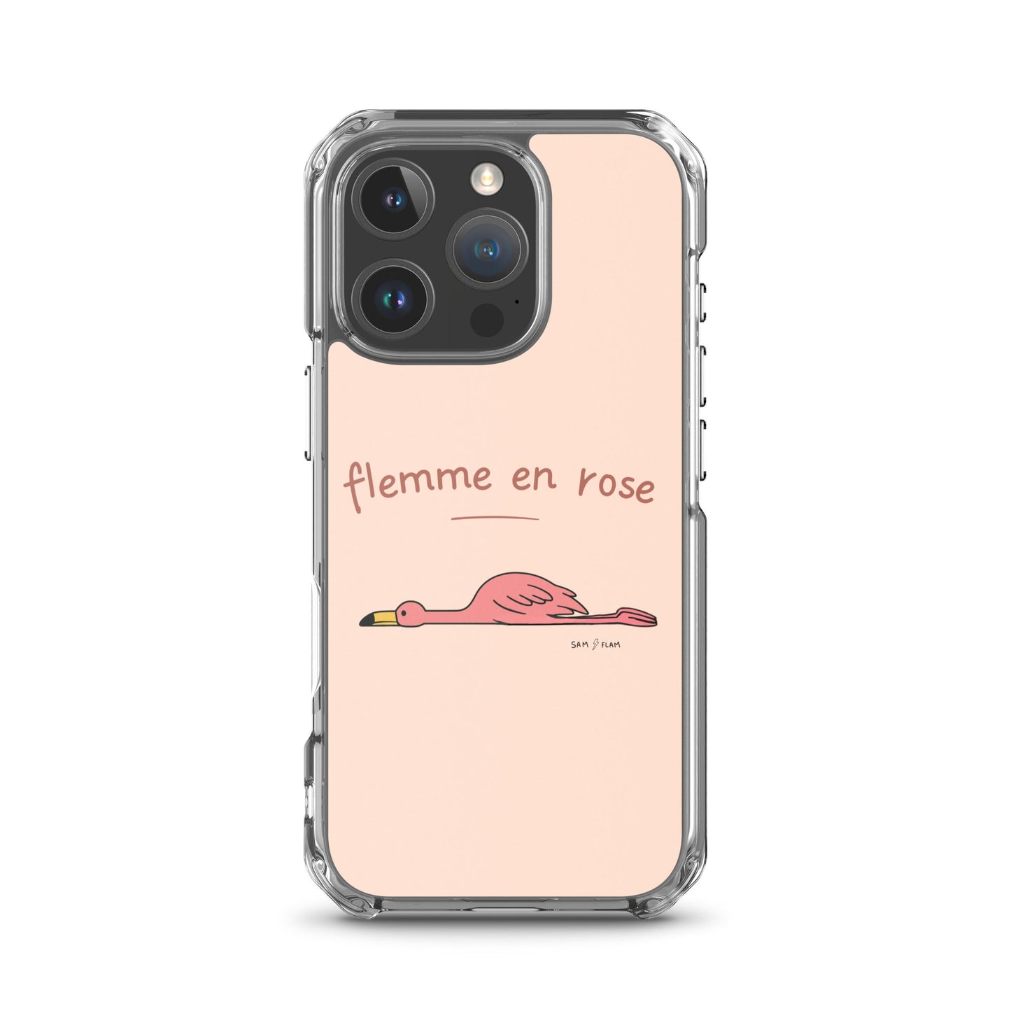 Clear Case for iPhone® "Flemme en rose" - Sam Flam