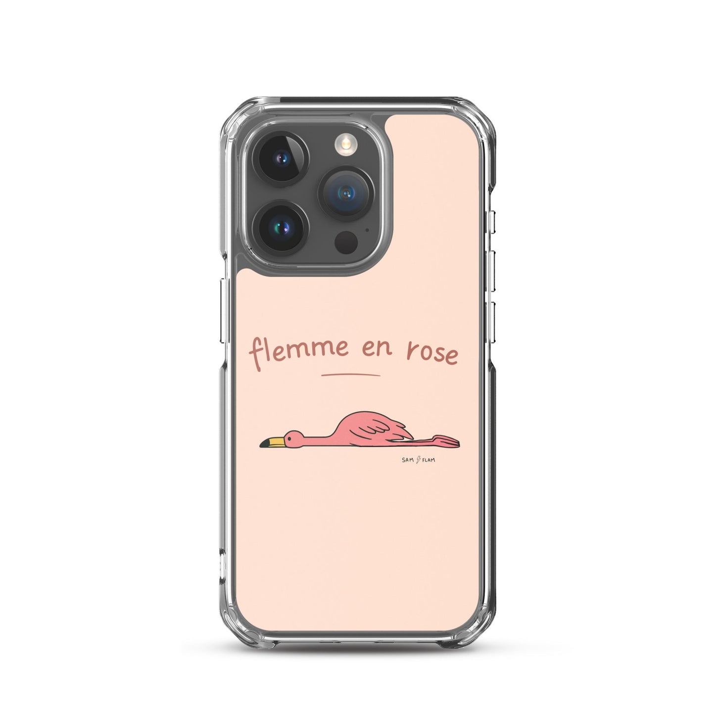 Clear Case for iPhone® "Flemme en rose" - Sam Flam