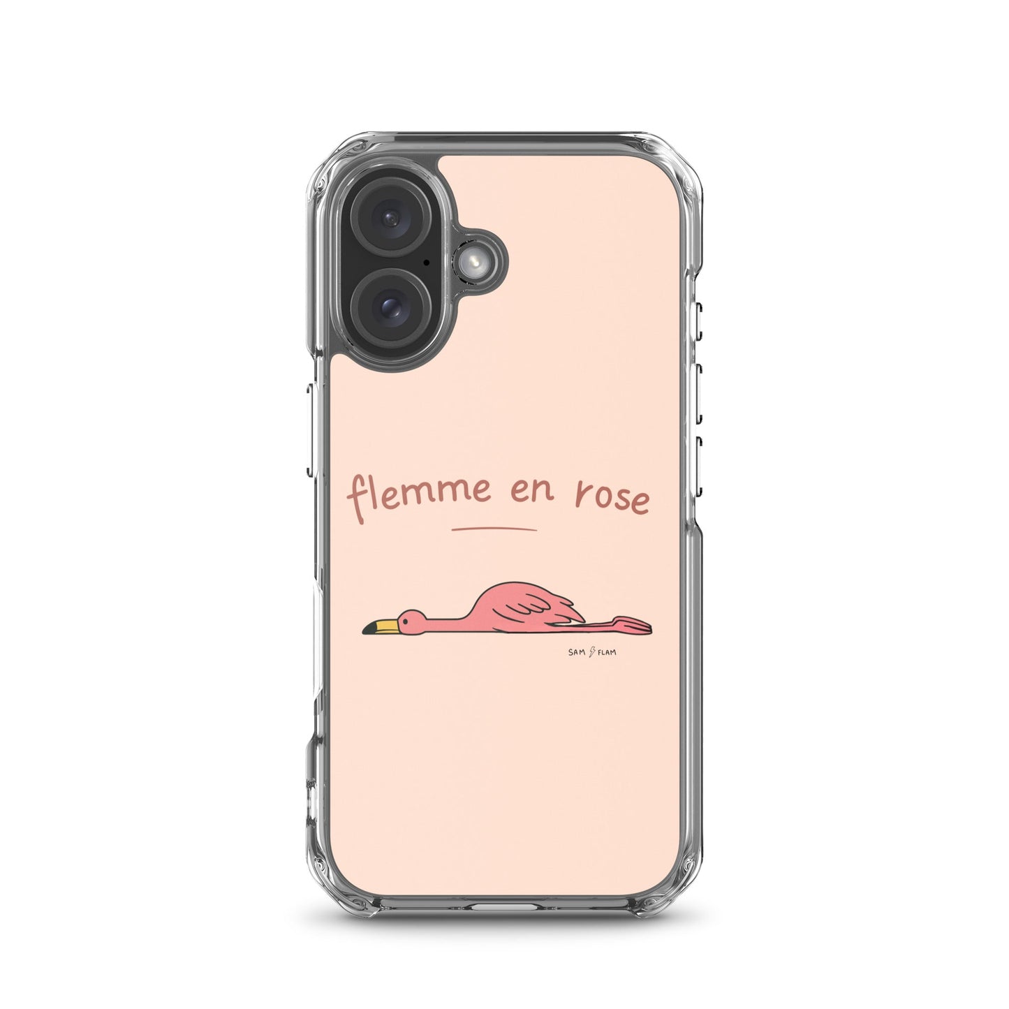 Clear Case for iPhone® "Flemme en rose" - Sam Flam