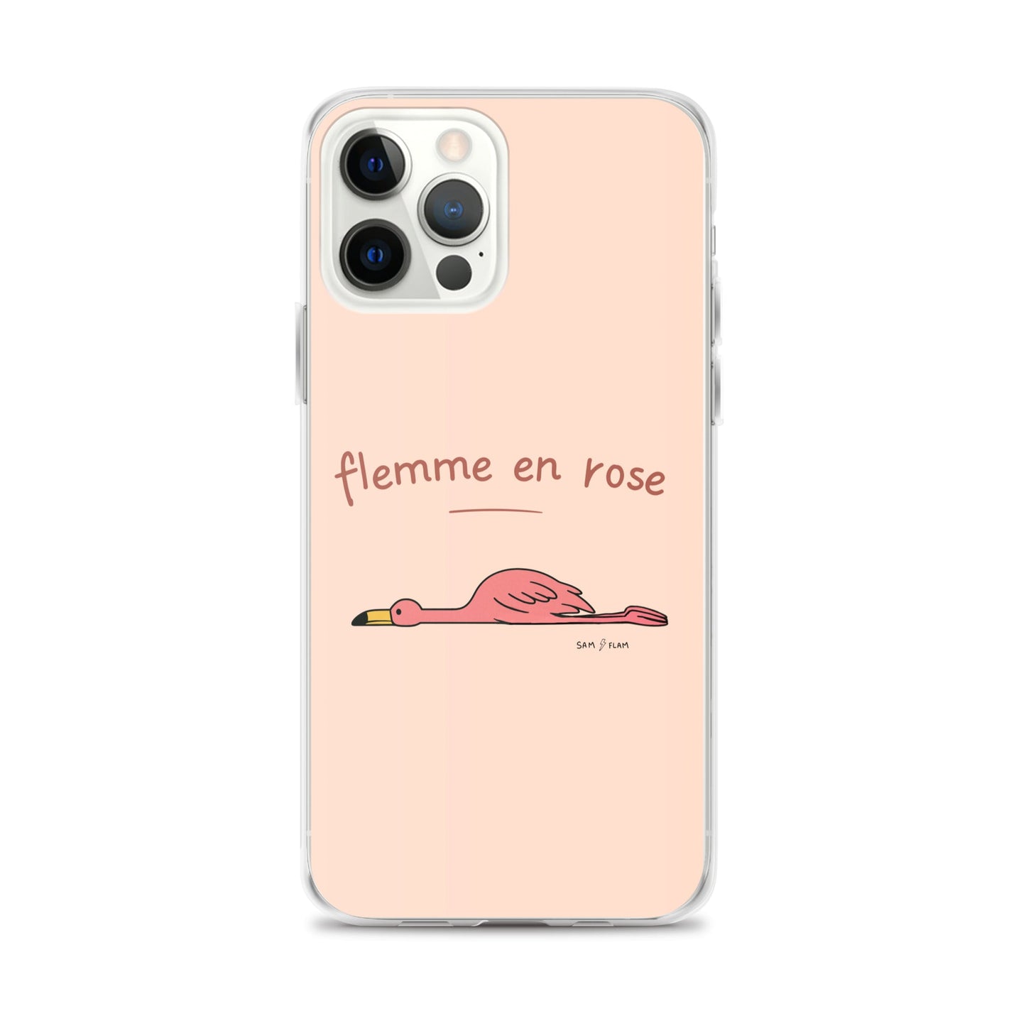 Clear Case for iPhone® "Flemme en rose" - Sam Flam