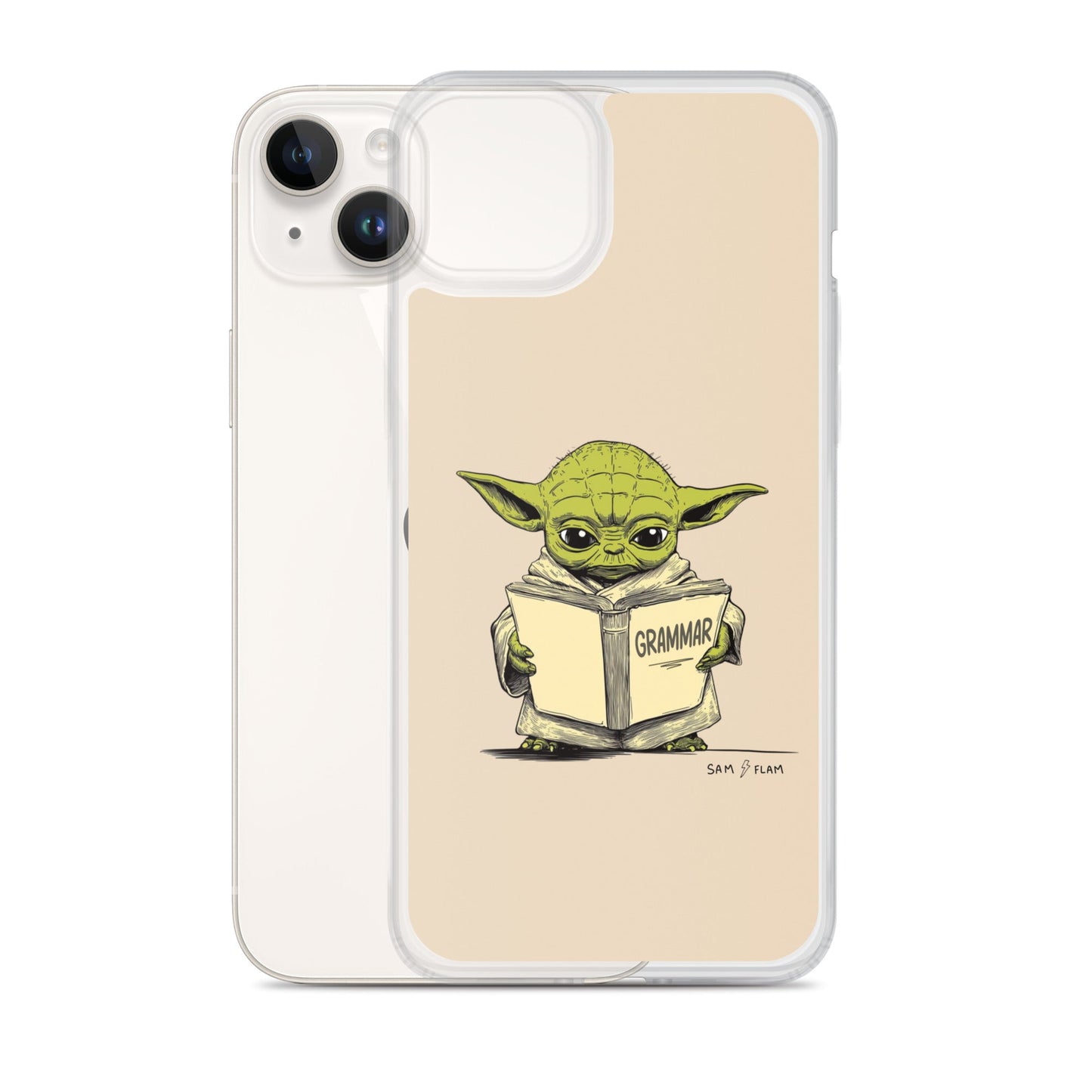 Clear Case for iPhone® "Grammar" - Sam Flam