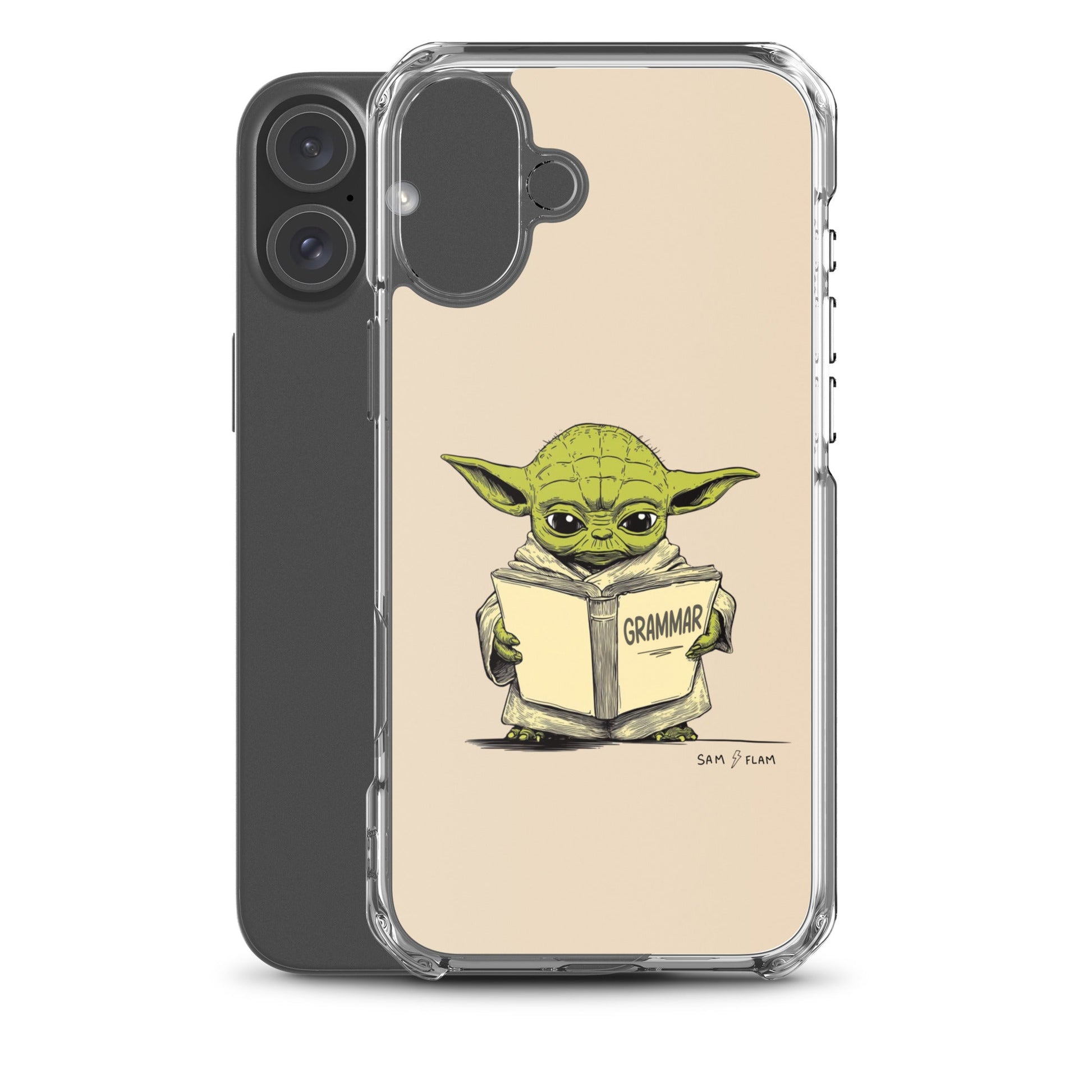 Clear Case for iPhone® "Grammar" - Sam Flam