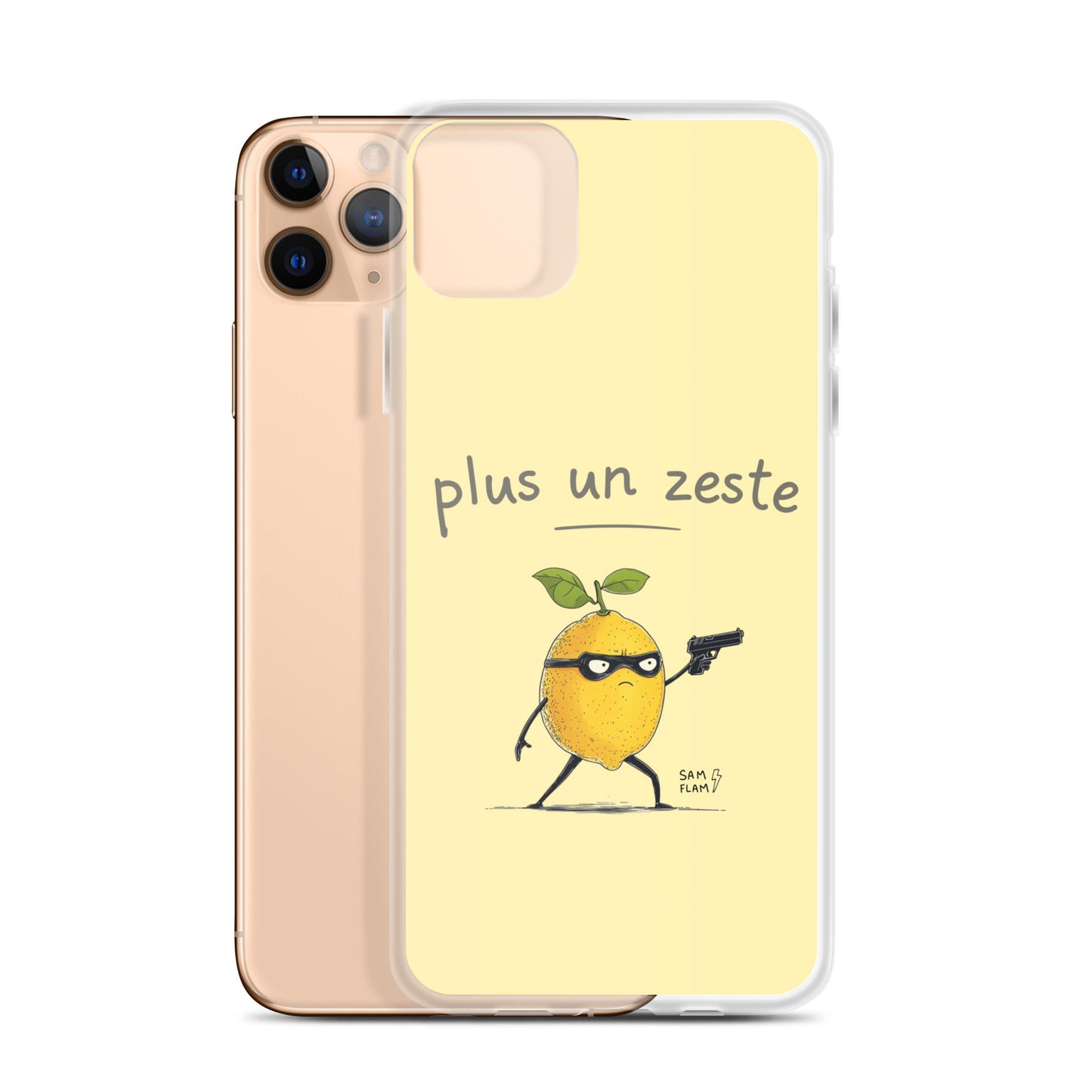 Clear Case for iPhone® "Plus un zeste" - Sam Flam