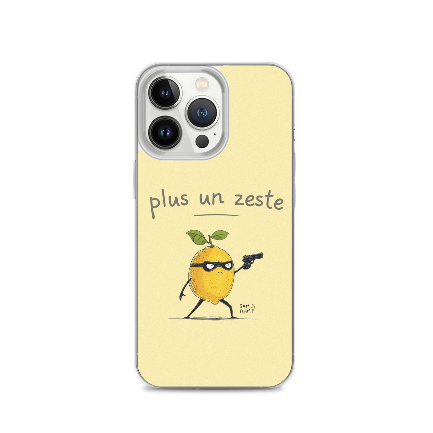 Clear Case for iPhone® "Plus un zeste" - Sam Flam