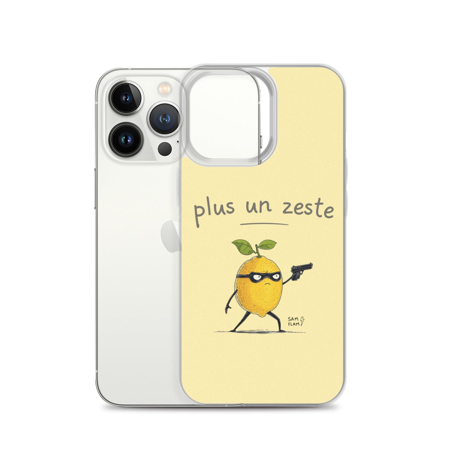 Clear Case for iPhone® "Plus un zeste" - Sam Flam